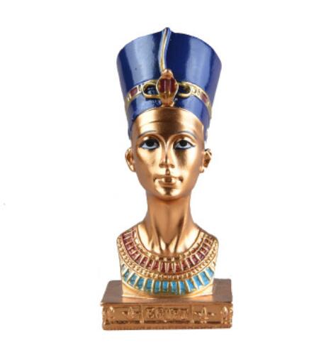 Manufacturers customized various countries tourist souvenirs pieces of Egyptian queen head resin crafts home wine cabi sculpture